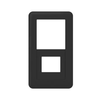 Jワイドスリム スイッチ・コンセントプレート スイッチ+1口 (メタリックブラック)